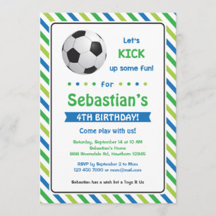 Soccer invitation / Soccer Birthday Invitation