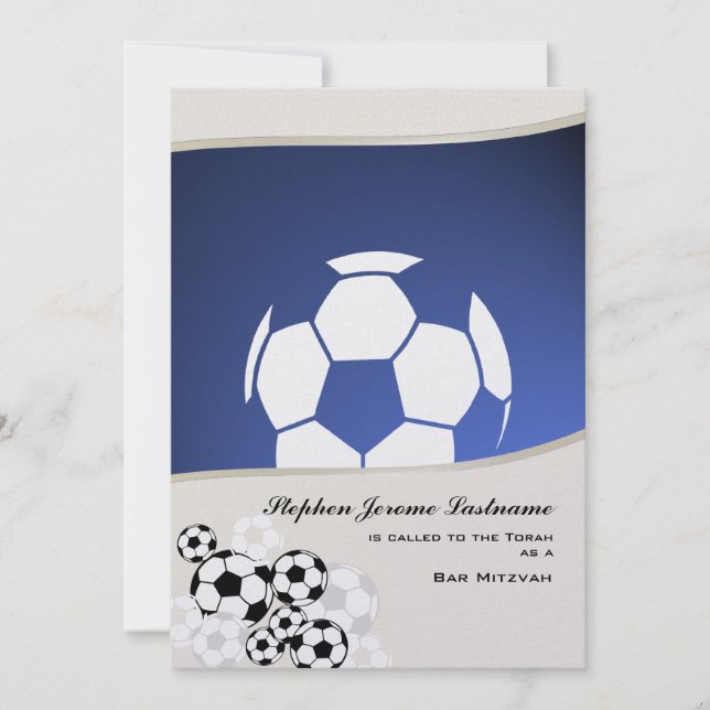 Soccer Invitational Bar Mitzvah Invitation (Front)
