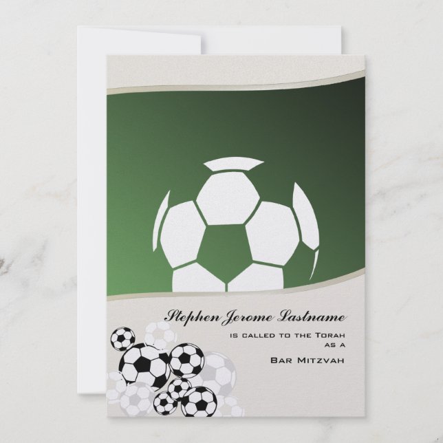 Soccer Invitational Bar Mitzvah Invitation (Front)