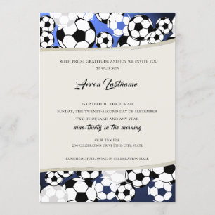 Soccer Invitational Bar Mitzvah Invitation