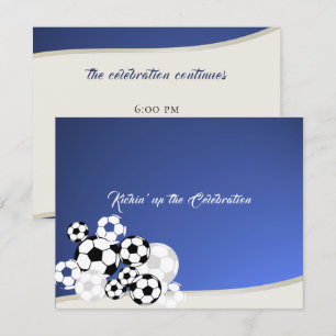 Soccer Invitational Bar Mitzvah Reception Card