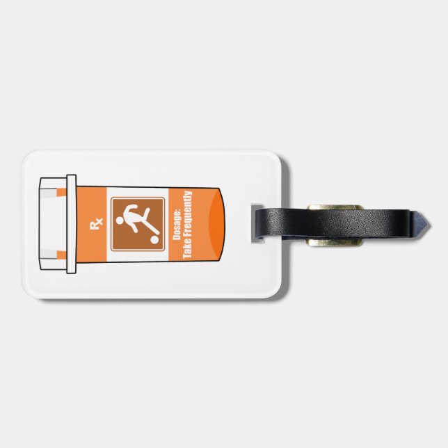 Soccer Is My Drug Luggage Tag (Back Horizontal)