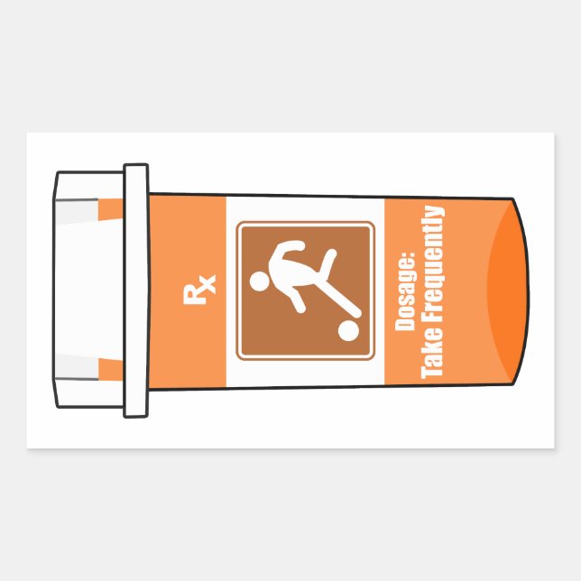Soccer Is My Drug Rectangular Sticker (Front)
