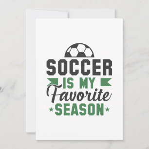Soccer Is My Favourite Season Thank You Card