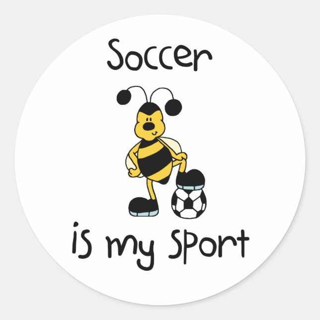 Soccer is My Sport Classic Round Sticker (Front)