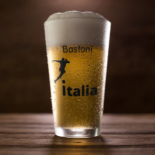 Soccer Italy, customisable  Glass