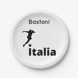 Soccer Italy, customisable Paper Plate