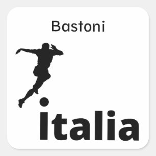 Soccer Italy, customisable  Square Sticker