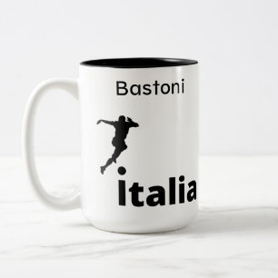 Soccer Italy, customisable Two-Tone Coffee Mug