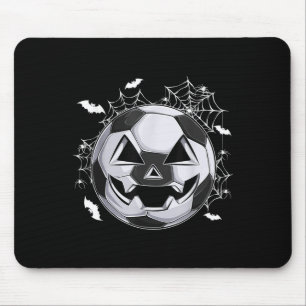 Soccer Jack O Lantern Pumpkin Face Halloween Costu Mouse Mat