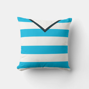 Soccer Jersey Blue Stripes Pillow Template