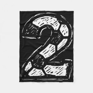 Soccer Jersey Number 2 Sketched Soccer Ll Style Sp Fleece Blanket