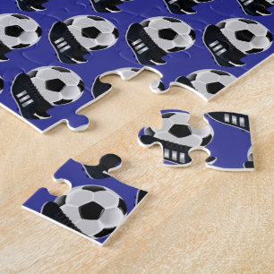 Soccer Jigsaw Puzzle Blue