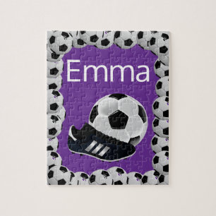 Soccer Jigsaw Puzzle Purple