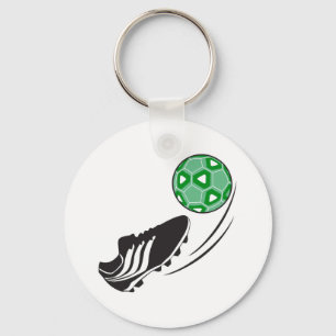 soccer kick kicking ball graphic key ring