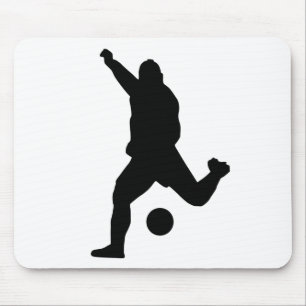 Soccer Kick Silhouette Mouse Mat