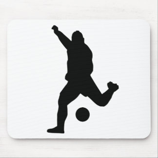 Soccer Kick Silhouette Mouse Mat