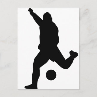 Soccer Kick Silhouette Postcard