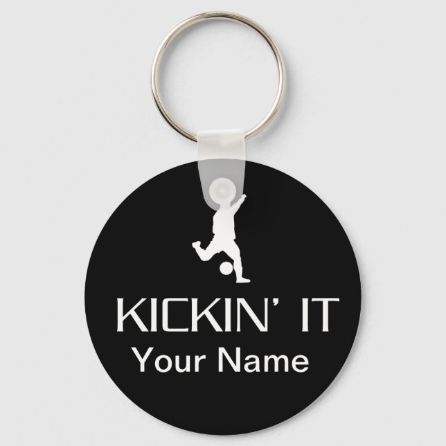 Soccer Kickin It Keychain (Front)