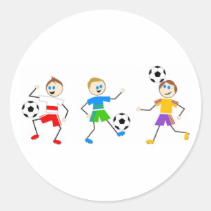 Soccer Kids Classic Round Sticker