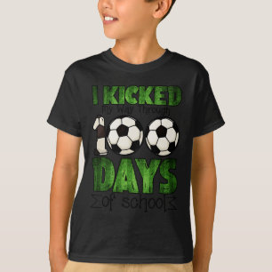 Soccer Kids I Kicked My Way Through 100 Days Of Sc T-Shirt