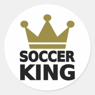 Soccer king classic round sticker