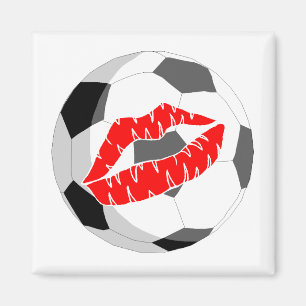 Soccer KIss (Red) Magnet