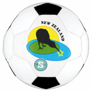 Soccer Kiwi Bird & New Zealand Sports Football