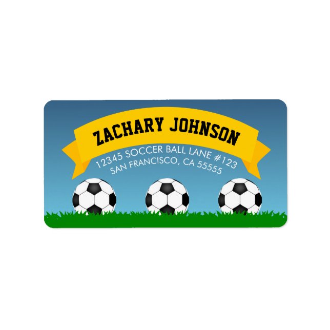 Soccer Label (Front)
