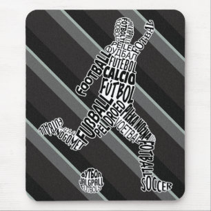 Soccer Languages Typography Mouse Mat