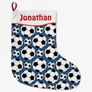 Soccer Large Christmas Stocking