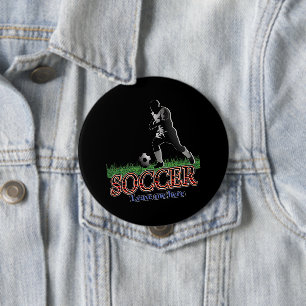 Soccer Leave Me Here 10 Cm Round Badge