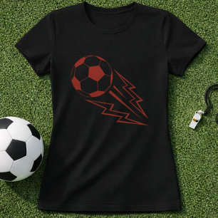 Soccer Lightning Graphic; Electric FootbalBall  T-Shirt