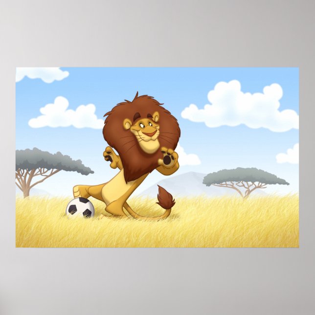 Soccer Lion Poster (Front)