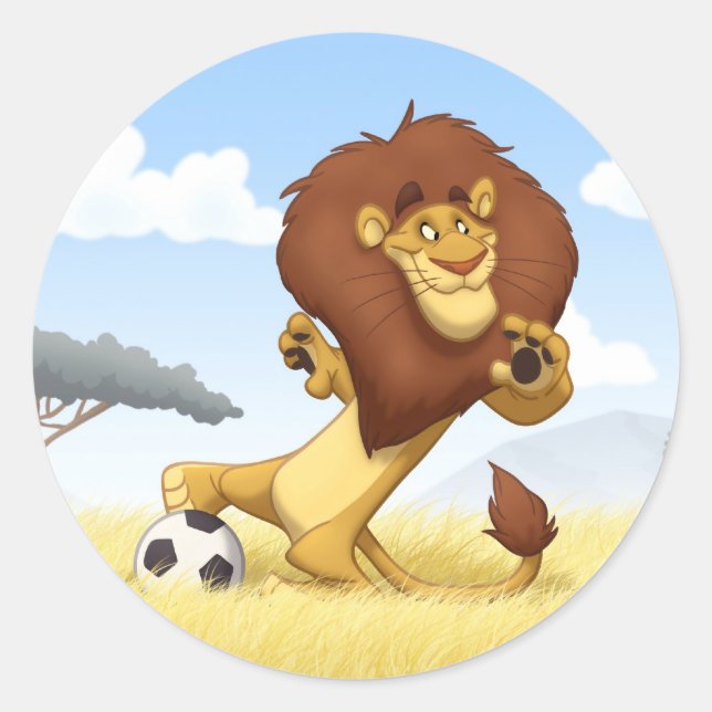 Soccer Lion Stickers (Front)