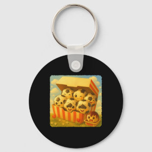 Soccer Ll Chicken Nuggets Cute Kawaii Funny Fast F Key Ring