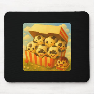 Soccer Ll Chicken Nuggets Cute Kawaii Funny Fast F Mouse Mat