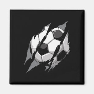 Soccer Ll Claw Mark Rip Scratches Cool Gameday Magnet