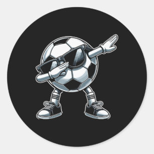 Soccer Ll Dabbing Funny Sports Player Soccer Classic Round Sticker