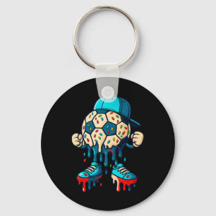 Soccer Ll Drip Ice Cream Character Men Women Girls Key Ring