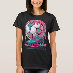 Soccer Ll Drip Ice Cream Drip Men Women Game Socce T-Shirt