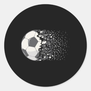 Soccer Ll Graphic Women Girls Soccer Heart Soccer Classic Round Sticker