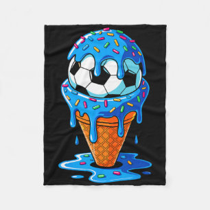 Soccer Ll Ice Cream Drip Fun Sprinkles Birthday Bo Fleece Blanket