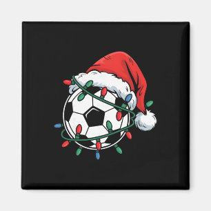 Soccer Ll Santa Hat Xmas Funny Christmas Soccer Lo Magnet