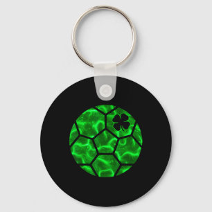 Soccer Ll Shamrock Lucky Clover Irish St Patricks  Key Ring