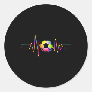 Soccer Ll Waveform Classic Round Sticker