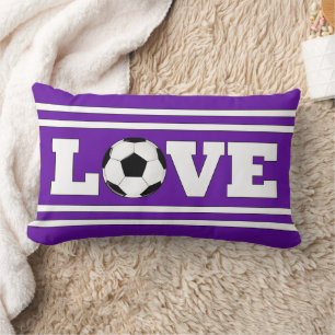 Soccer LOVE Custom Colours Cute Sports Player Lumbar Cushion