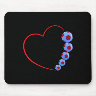 Soccer Love Design - Heart And Footll Fusion  Mouse Mat
