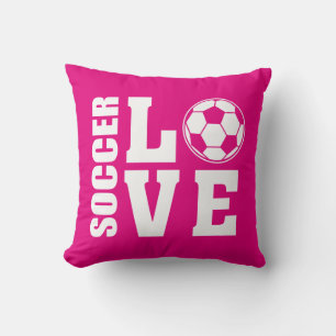 Soccer Love Pink Cushion