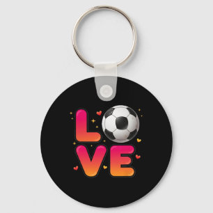 Soccer Love Tee, Footbyll Fan Apparel, Goal Scorin Key Ring